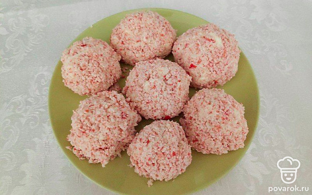 Мраморные «рафаэльчики» с сюрпризом — Рецепт с фото