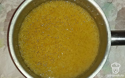 Рис промойте.