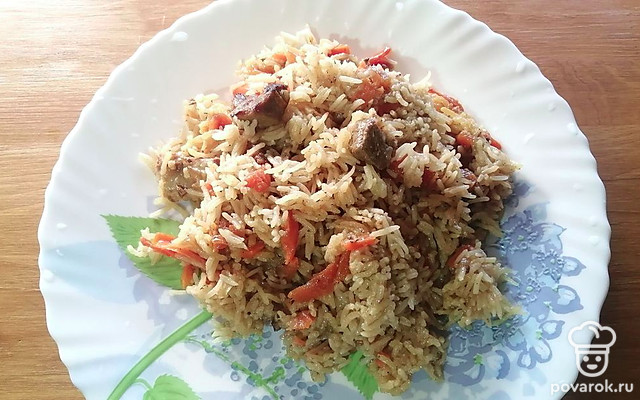 Плов с говядиной на костре — Рецепт с фото