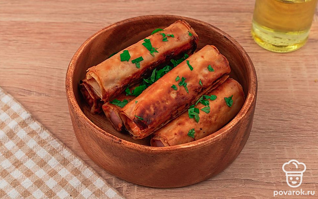 Сосиски в лаваше — Рецепт с фото