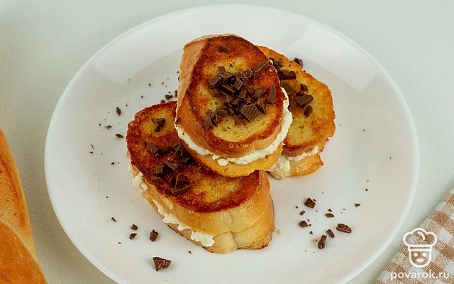 Гренки с творогом — Рецепт с фото