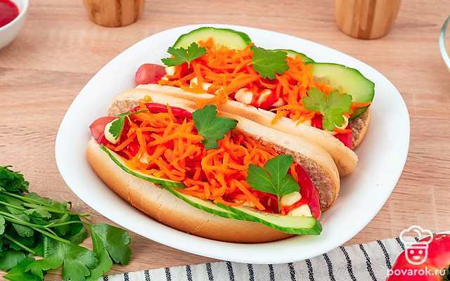 Хот-дог в микроволновке — Рецепт с фото