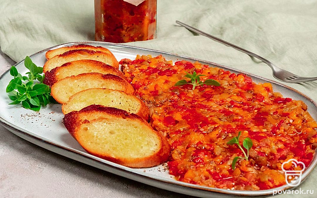 Балканская икра из запеченных овощей «Пинджур» — Рецепт с фото