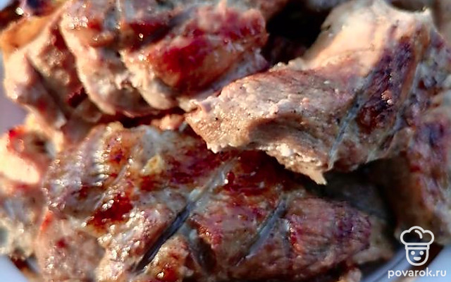 Шашлык на минеральной воде с луком — Рецепт с фото