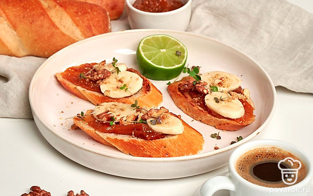 Багет с вареным сгущенным молоком — Рецепт с фото