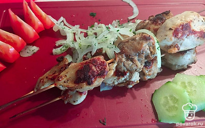 Подаем с овощами.