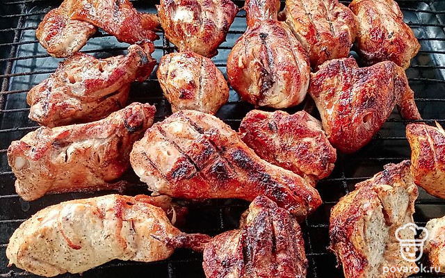 Шашлык из курицы с приправами — Рецепт с фото
