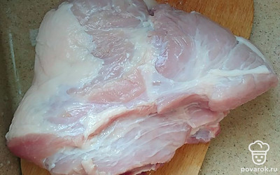Мясо помыть.