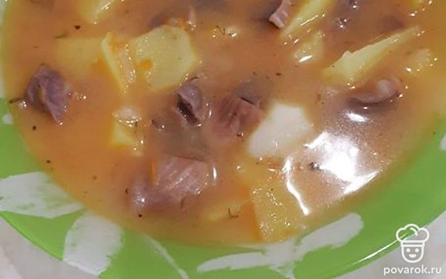 Гуляш из желудочков с овощами — Рецепт с фото