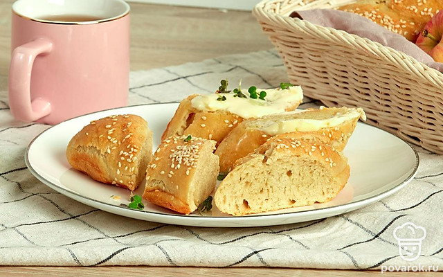 Багет с мягким творогом — Рецепт с фото