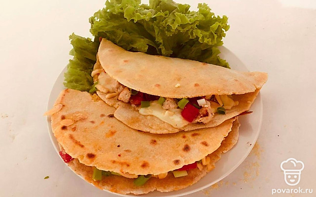 Нежная тортилья с мясом — Рецепт с фото