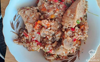 Гречка со свиными ребрами и овощами — Рецепт с фото