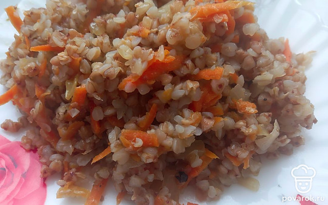 Гречка по-купечески с луком и морковью на гарнир — Рецепт с фото