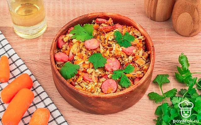 Сосиска с морковкой — Рецепт с фото