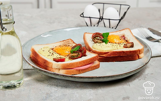 Тост с яйцом — Рецепт с фото
