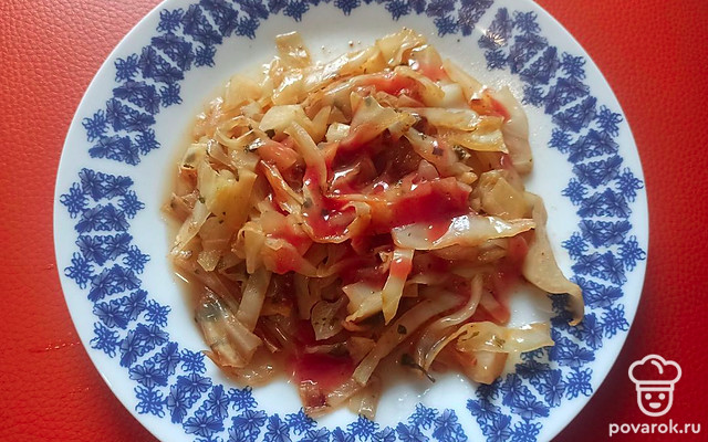 тушеная капуста в казане — Рецепт с фото