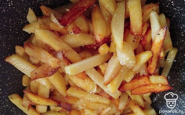 Картошка жареная «Пряная» с чесноком и перцем — Рецепт с фото