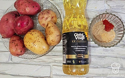 Подготовьте все ингредиенты. Картофель хорошо помойте.