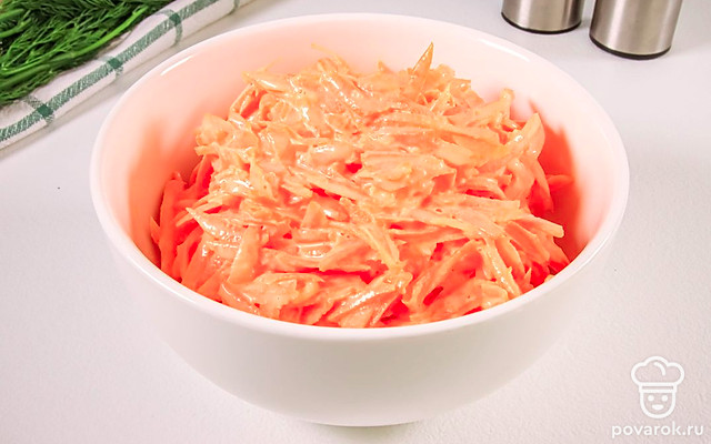 Морковь с майонезом — Рецепт с фото