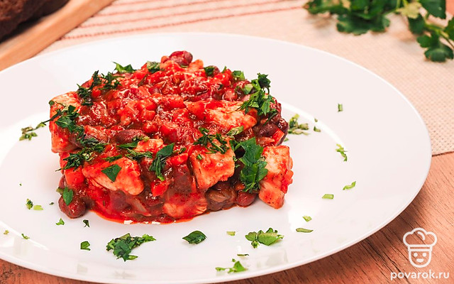 Лобио с курицей — Рецепт с фото