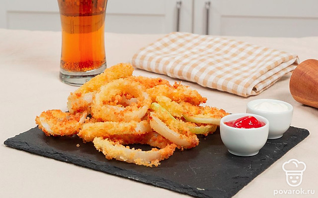 Луковые кольца во фритюре — Рецепт с фото