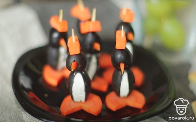 Закуска «Пингвины» — Рецепт с фото