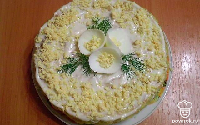 Кабачковый торт со сметанным соусом — Рецепт с фото