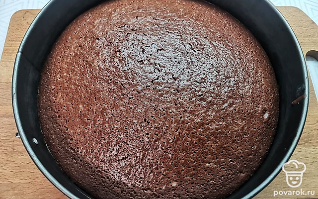 Шоколадный бисквит для торта — Рецепт с фото