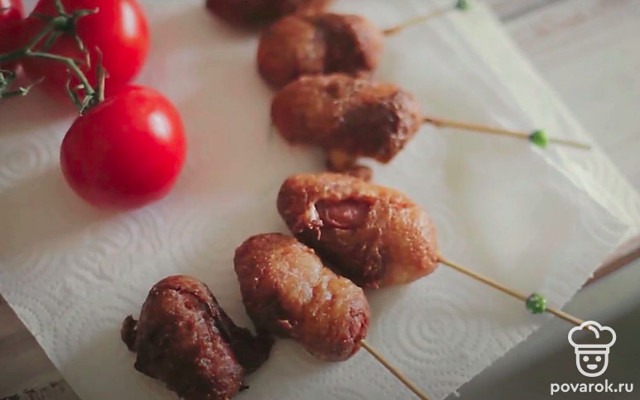 Корн-доги с корочкой на кефире — Рецепт с фото