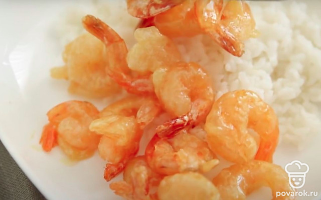 Креветки в медовой глазури — Рецепт с фото
