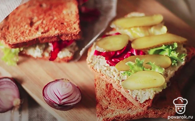 Сочный постный сэндвич — Рецепт с фото