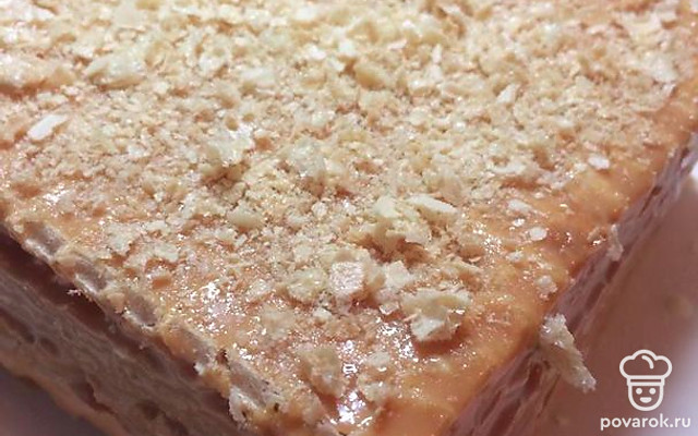 Торт «Мгновенный» с вареной сгущенкой — Рецепт с фото