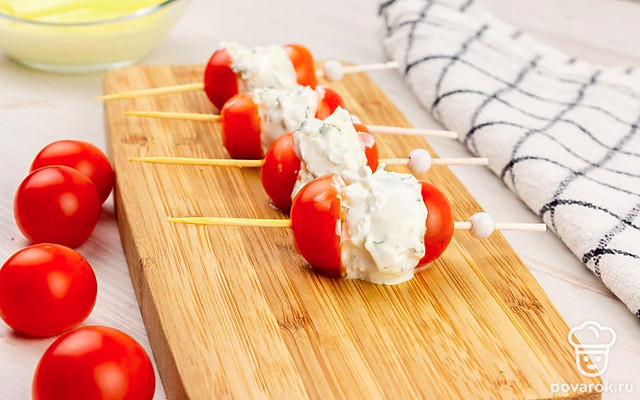 Канапе с помидорками черри — Рецепт с фото
