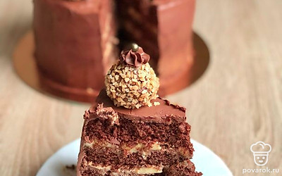 В качестве украшения можно использовать орешки, вафли фрукты. Приятного аппетита.