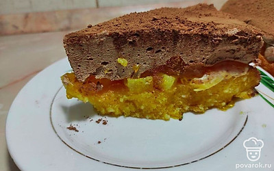 Сверху посыпьте какао и подавайте к столу.