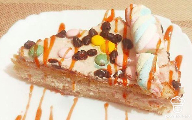 Нежный бисквитный торт — Рецепт с фото