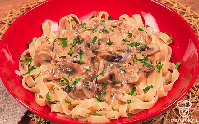 Жареные шампиньоны с сыром — Рецепт с фото