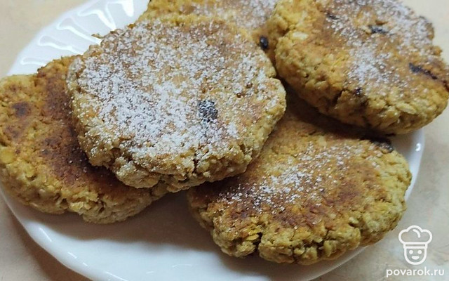 Овсяное печенье на сковороде — Рецепт с фото