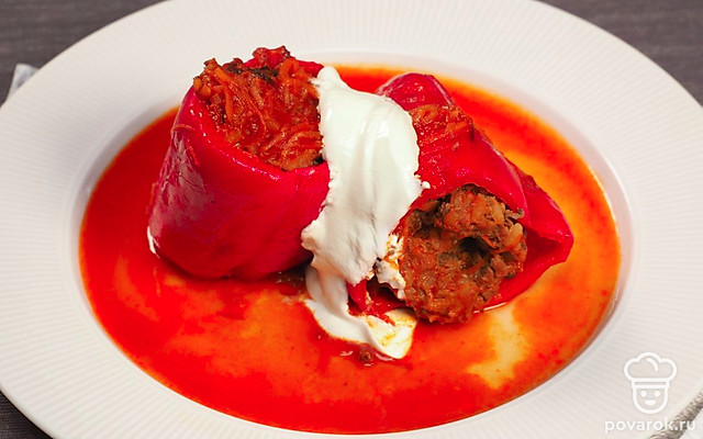 Перец, фаршированный мясом — Рецепт с фото
