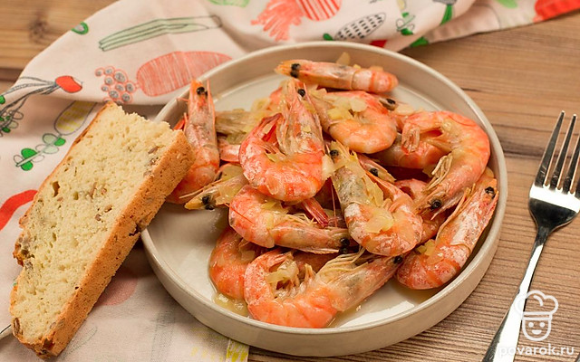 Креветки с чесноком — Рецепт с фото