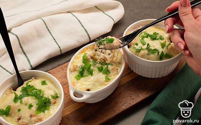 Классический жюльен с грибами — Рецепт с фото