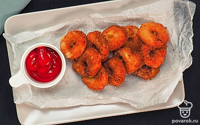 Подавайте горячими, приправив кетчупом.