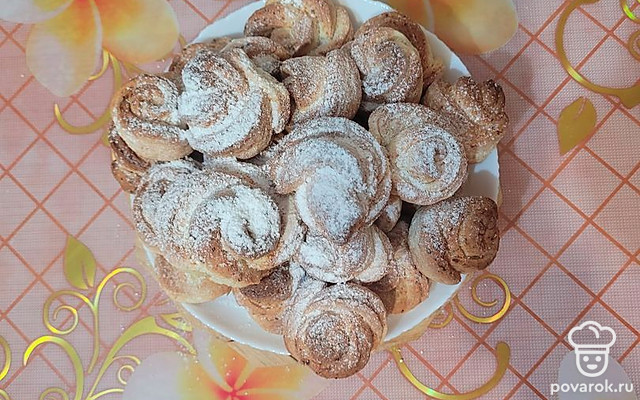 Нежные творожные розочки — Рецепт с фото