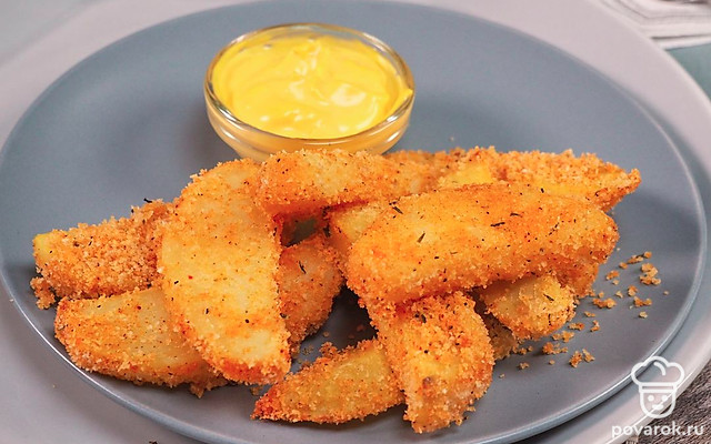 Картошка в панировочных сухарях — Рецепт с фото