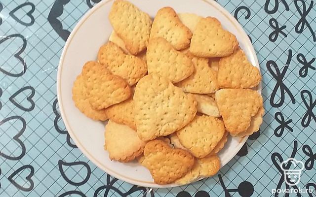 Минутное песочное печенье к чаю — Рецепт с фото