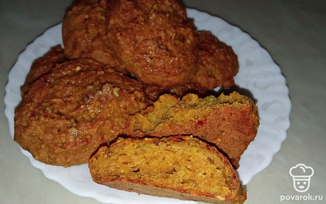 Овсяное печенье с тыквой — Рецепт с фото