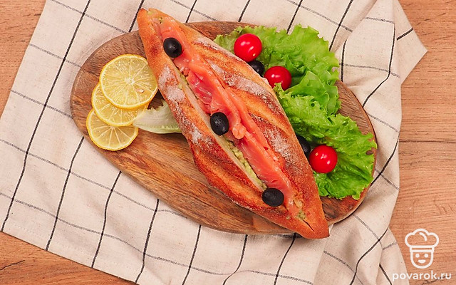 Сэндвич с семгой — Рецепт с фото