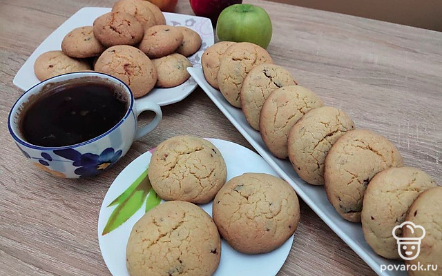 Песочное печенье с орехами и шоколадом — Рецепт с фото