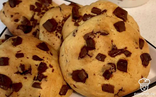 Американское печенье с шоколадной крошкой — Рецепт с фото