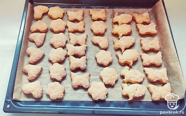 Сахарное печенье на сливочном масле и сметане — Рецепт с фото